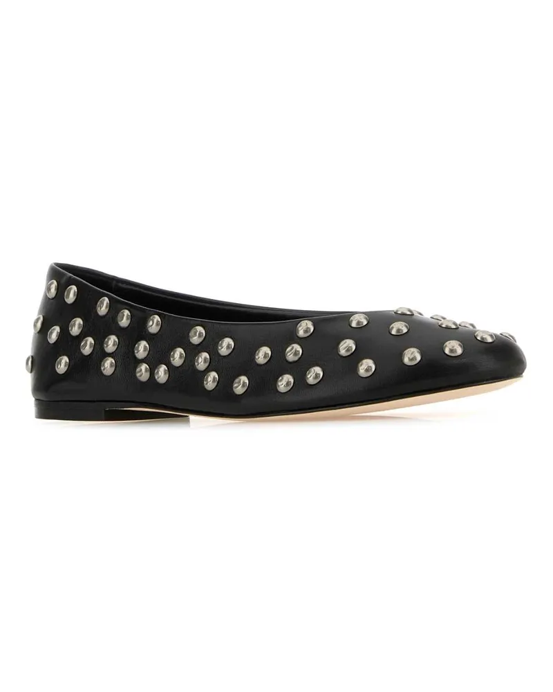 GIMAGUAS Studded Leather Ballerina Flat — Black Black