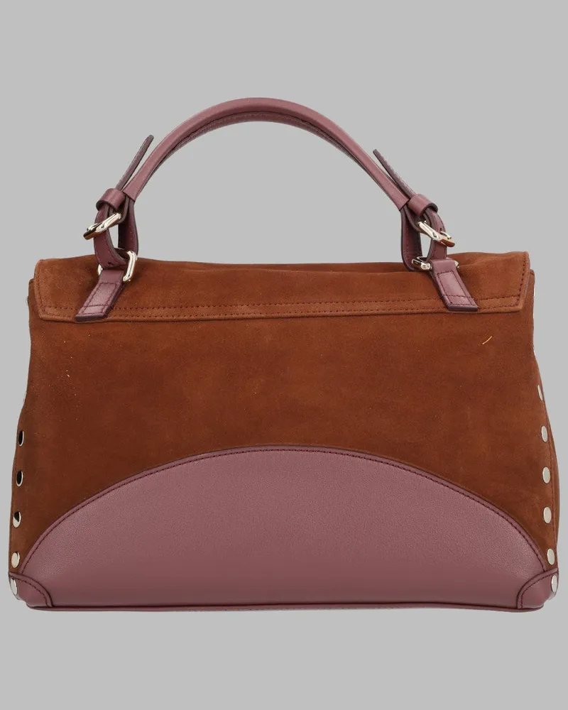 Zanellato Postina Leather Top Handle Bag — Brown Brown