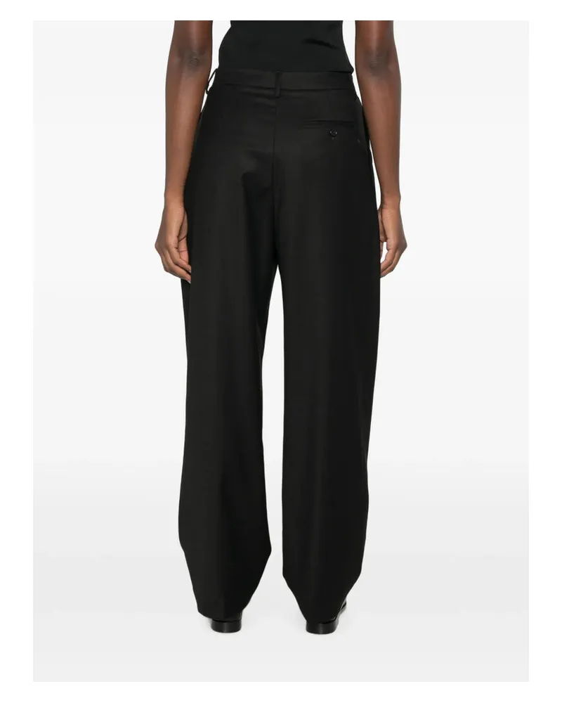BARENA Virgin Wool Tailored Trousers — Black 