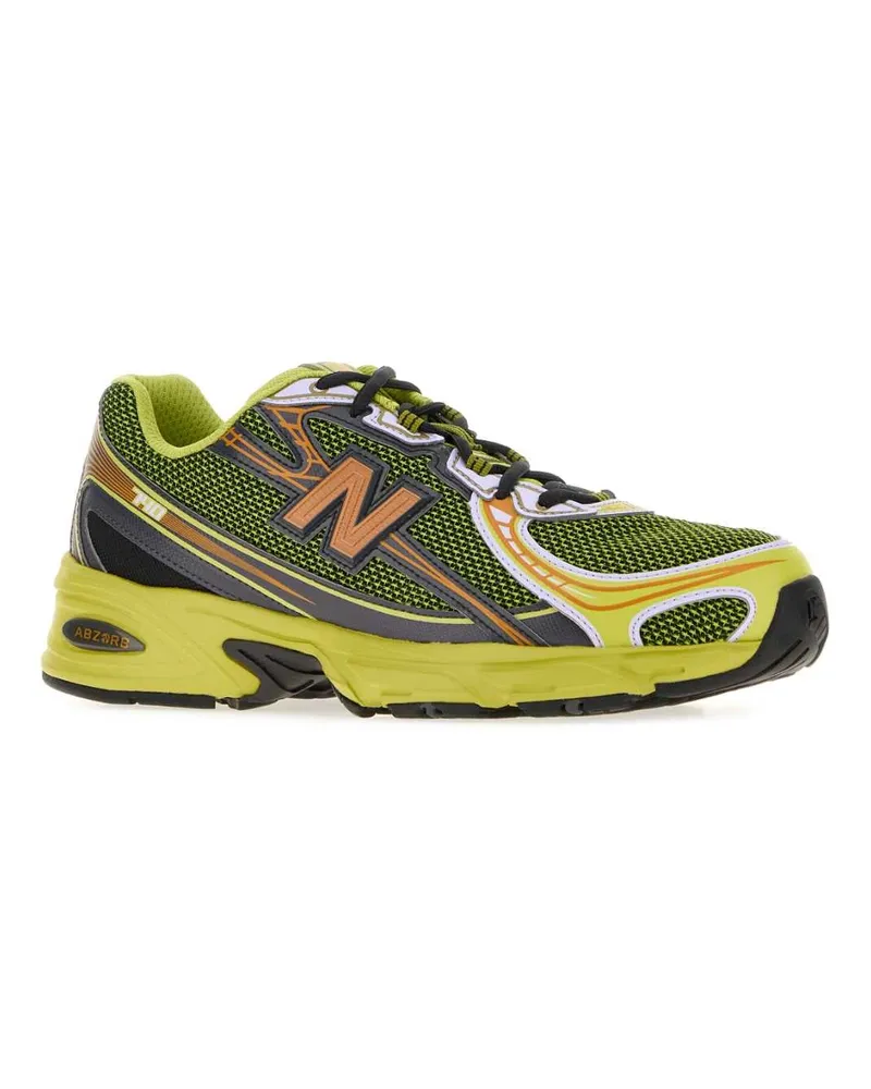 New Balance Unisex Multicolor Rubber And Mesh 740 Sneakers Fieldgreen Green