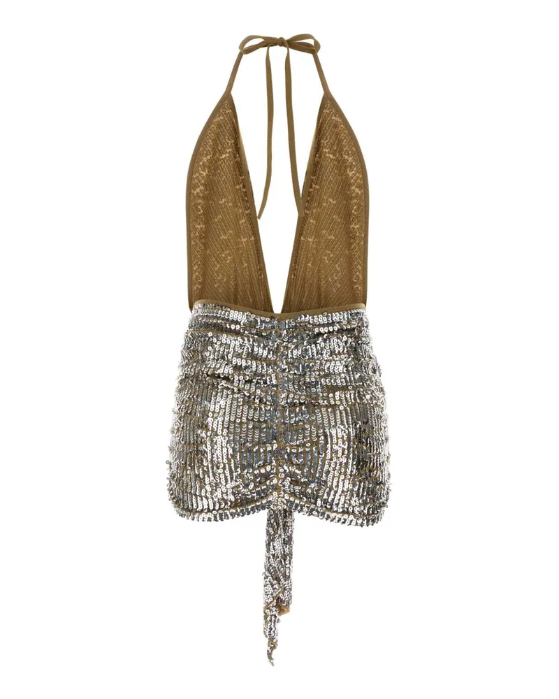 Dsquared2 Women's Over Mini Dress Silver Wool Polyester Silver