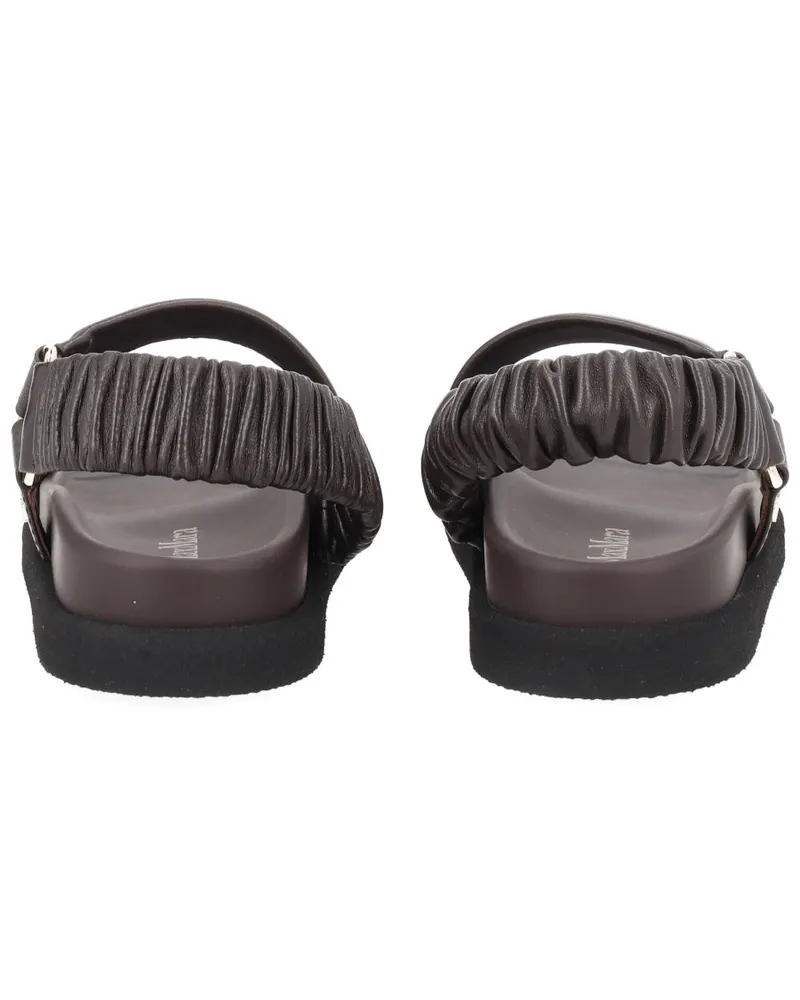 Max Mara Macro Sandals — Brown Brown