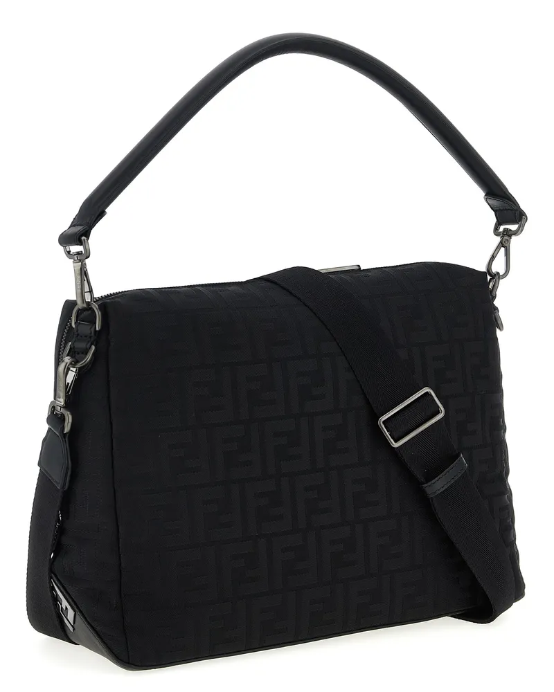 Fendi Men's Black Polyamide Shoulder Bag Black