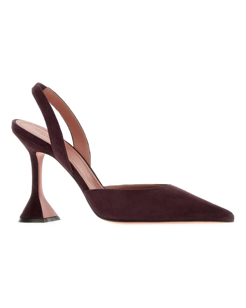 Amina Muaddi Hollis Ling 95 High Heel — Merlot Merlot