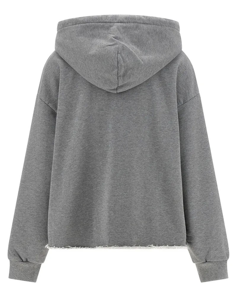 Maison Margiela Numeric Signature Spray Print Hoodie — Grey Grey