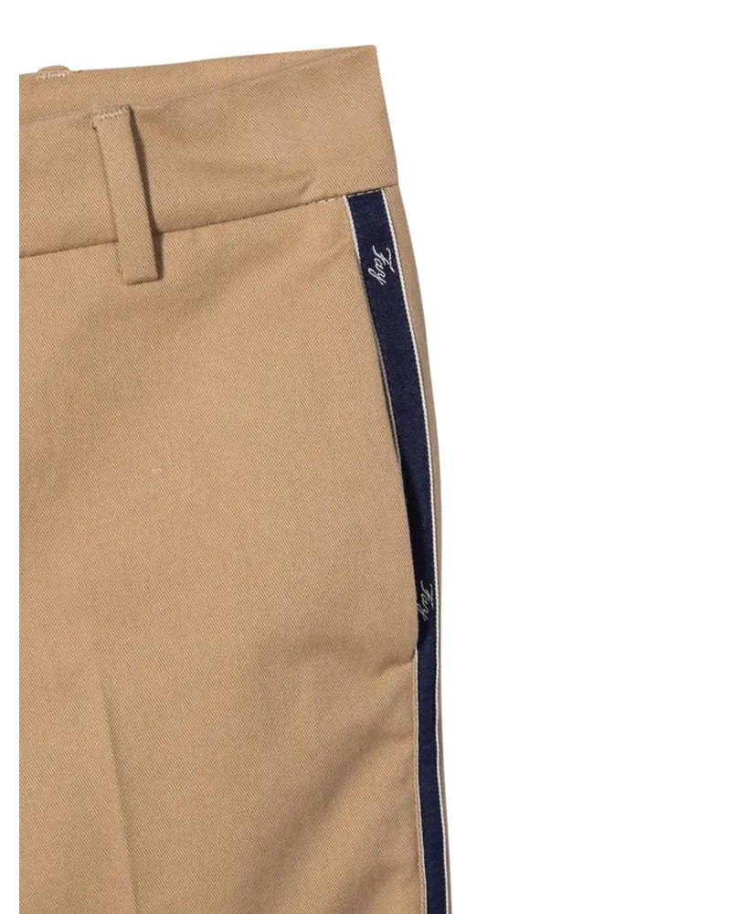 Fay Cotton-Elastane Blend Chino Trousers — Brown Brown