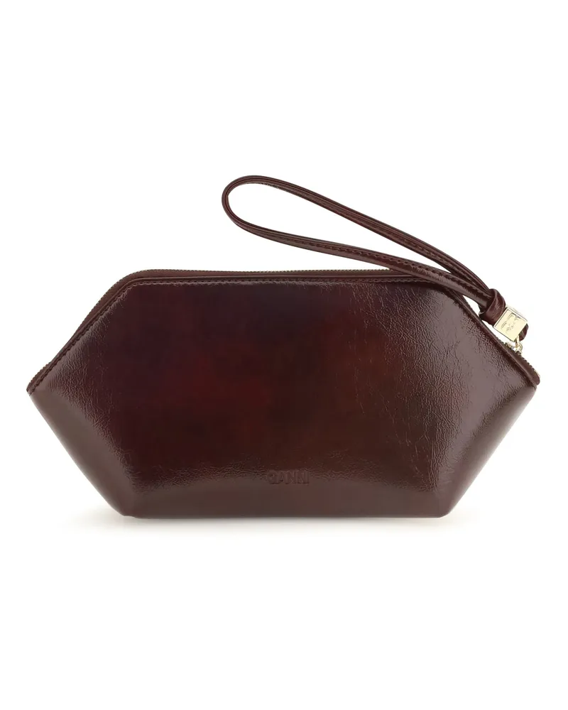 Ganni Bou Cosmetics Case — Burgundy Burgundy