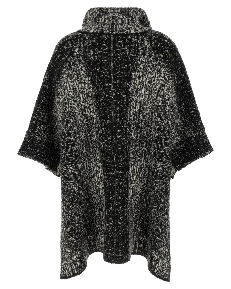 NUDE Bouclé Wool Blend Coat — Black Black