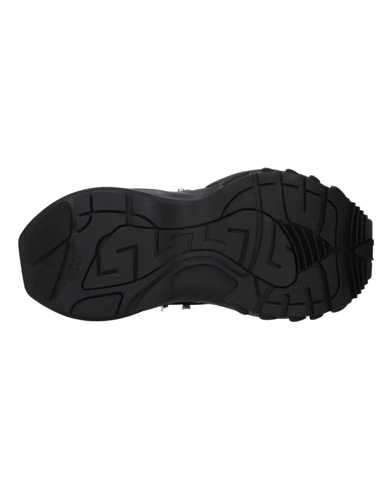 Versace Rhinestone-Embellished Sneakers — Black Black