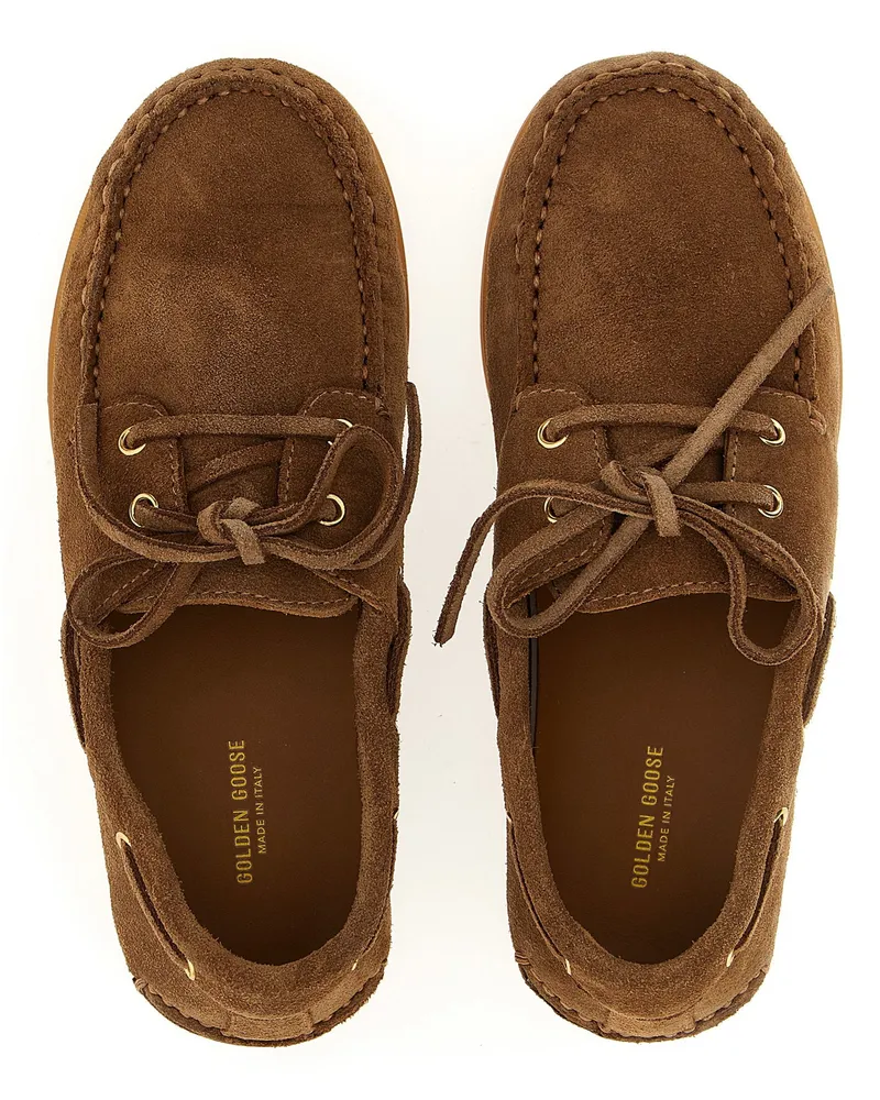 Golden Goose Boat Shoe — Brown Brown