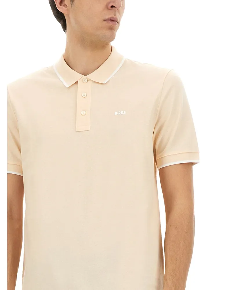 HUGO BOSS Cotton Polo Shirt — Pink Pink