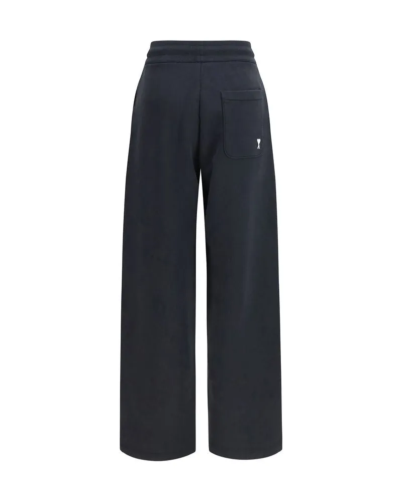 AMI Paris Organic Cotton Sweatpants — Black Black