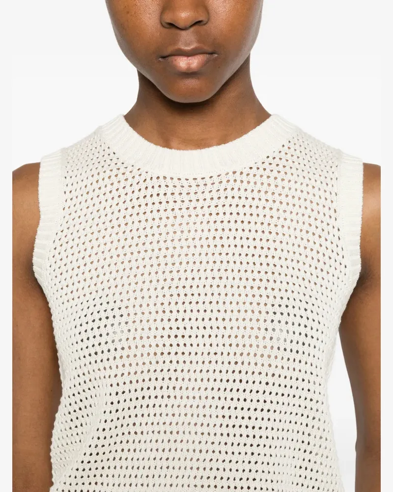 Herno Women's Perforated-Knit Top Ss26 W White