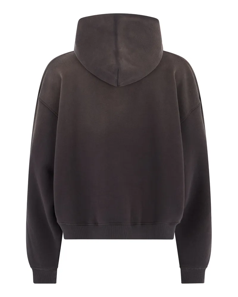 REPRESENT Men's Hooded Sweatshirt Grey Cotton Jumpers Sweater Gray