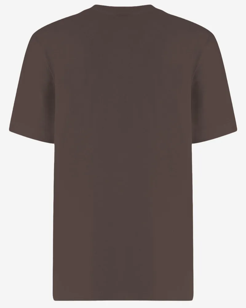 Jacquemus Women's T-Shirt Le Gros Grain Brown Cotton T-Shirts & Jerseys Brown