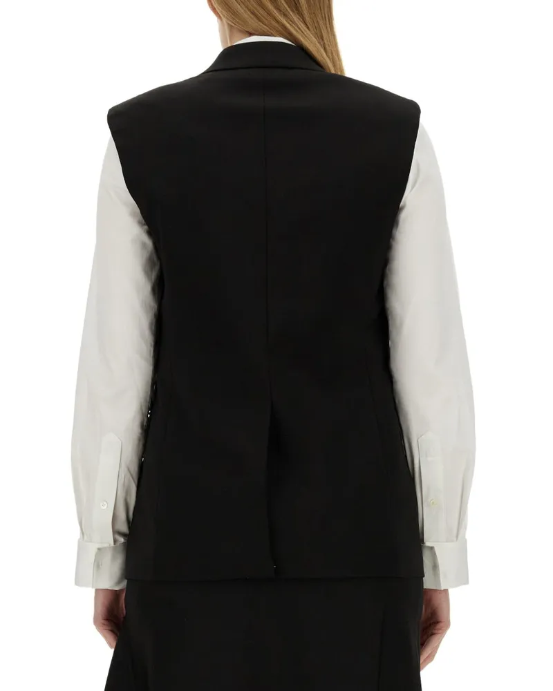 Helmut Lang Virgin Wool Vest — Black Black