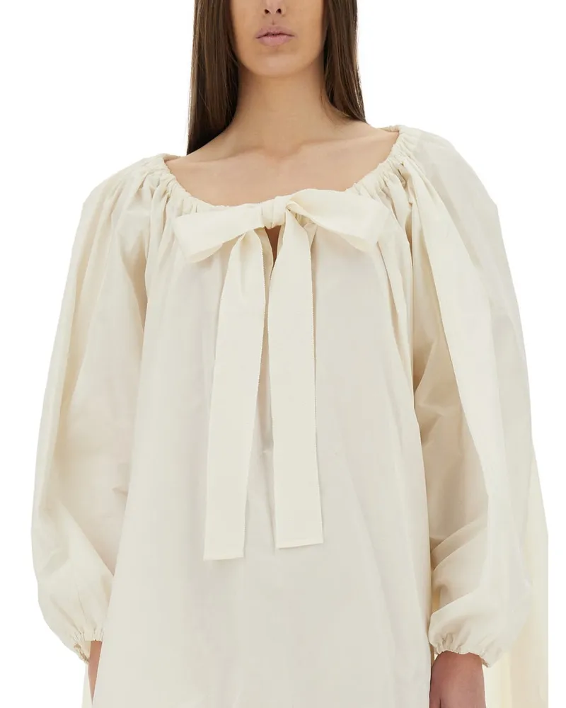 Patou Ruffle Hem Dress — Ivory Ivory