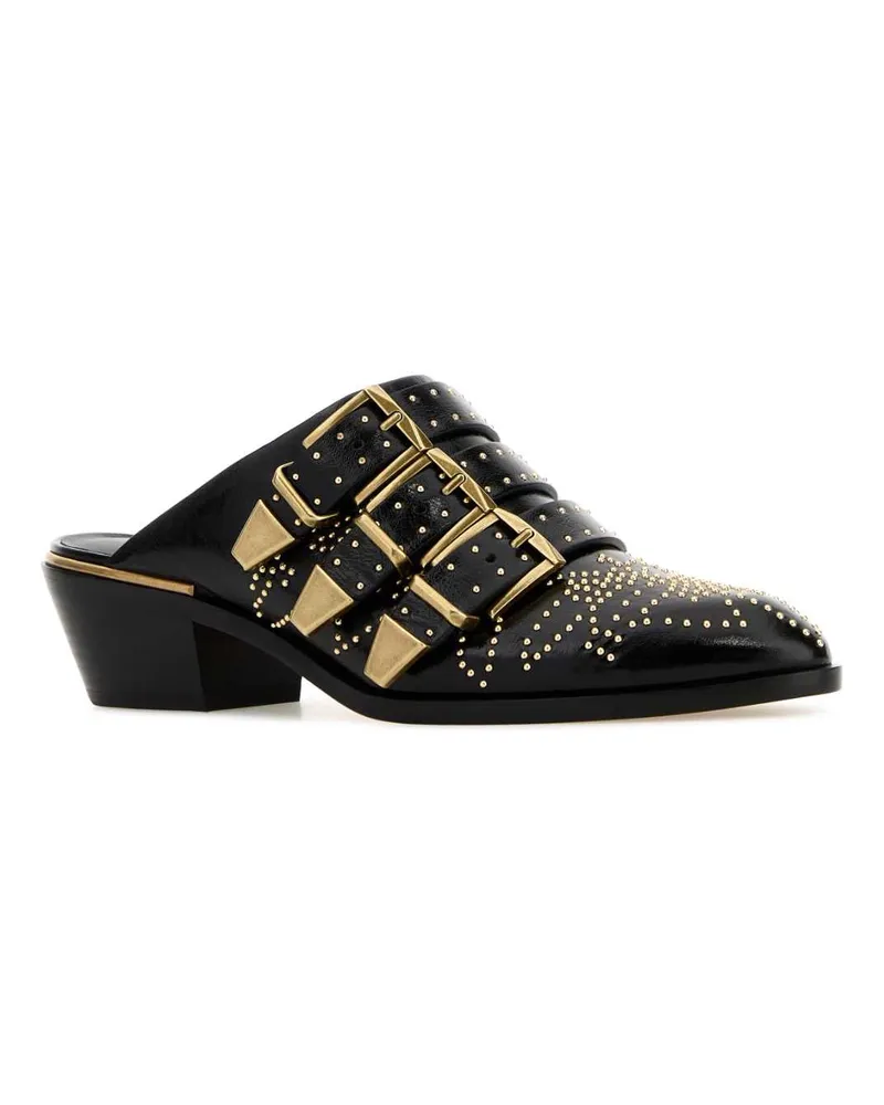 Chloé Black Slippers Flat Shoes Black