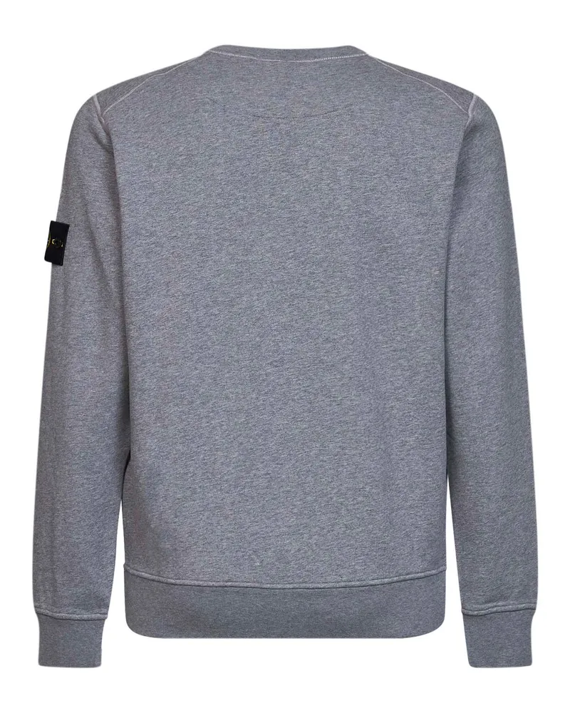 Stone Island Men's Crewneck Sweatshirt Organic Cotton Melange Grey Sweatshirts Sweater Gray