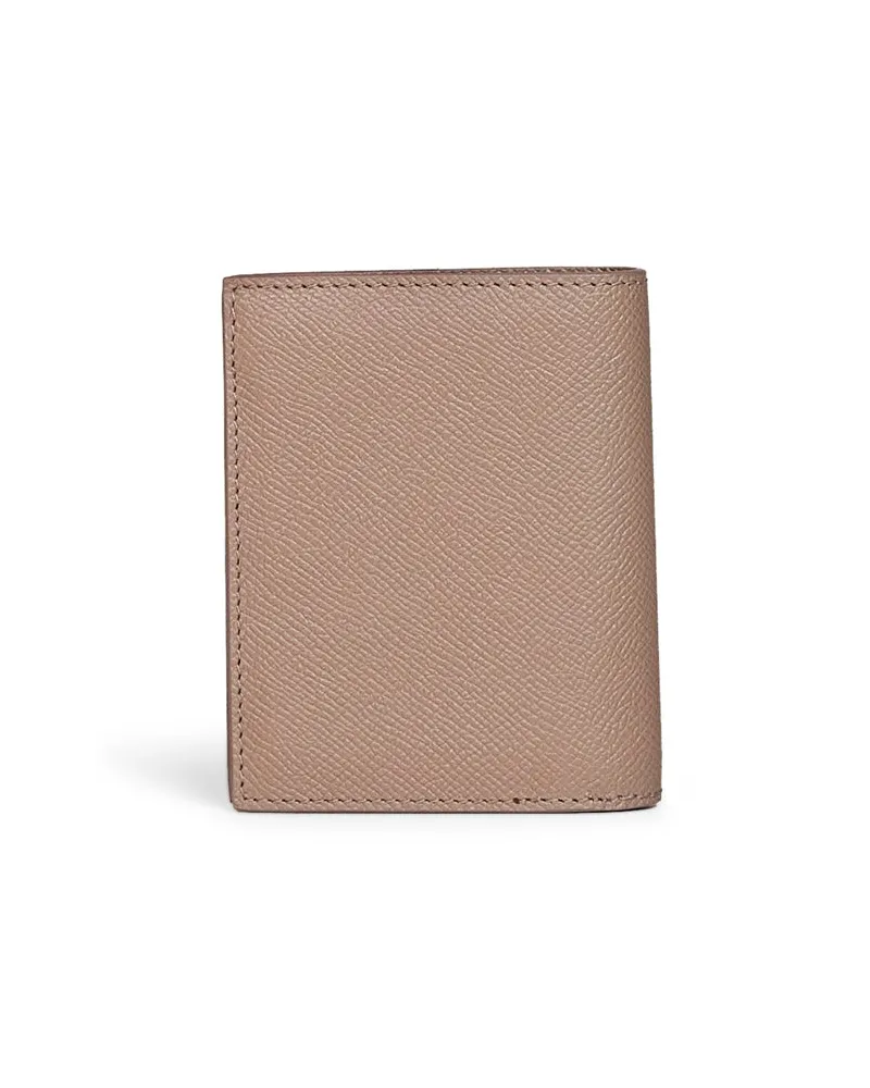 Ferragamo Women's Compact Wallet Gancini Warm Taupe Mud Calf Leather & Purses Taupe