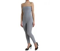 Strapless Bodycon Bodysuit — Gray