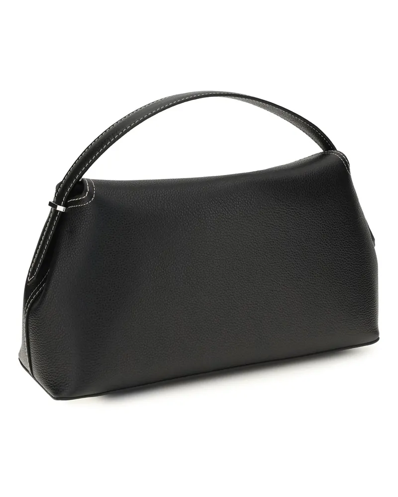 Totême Women's Handbag T-Lock Black Calf Leather Handbags Hand Bags Black