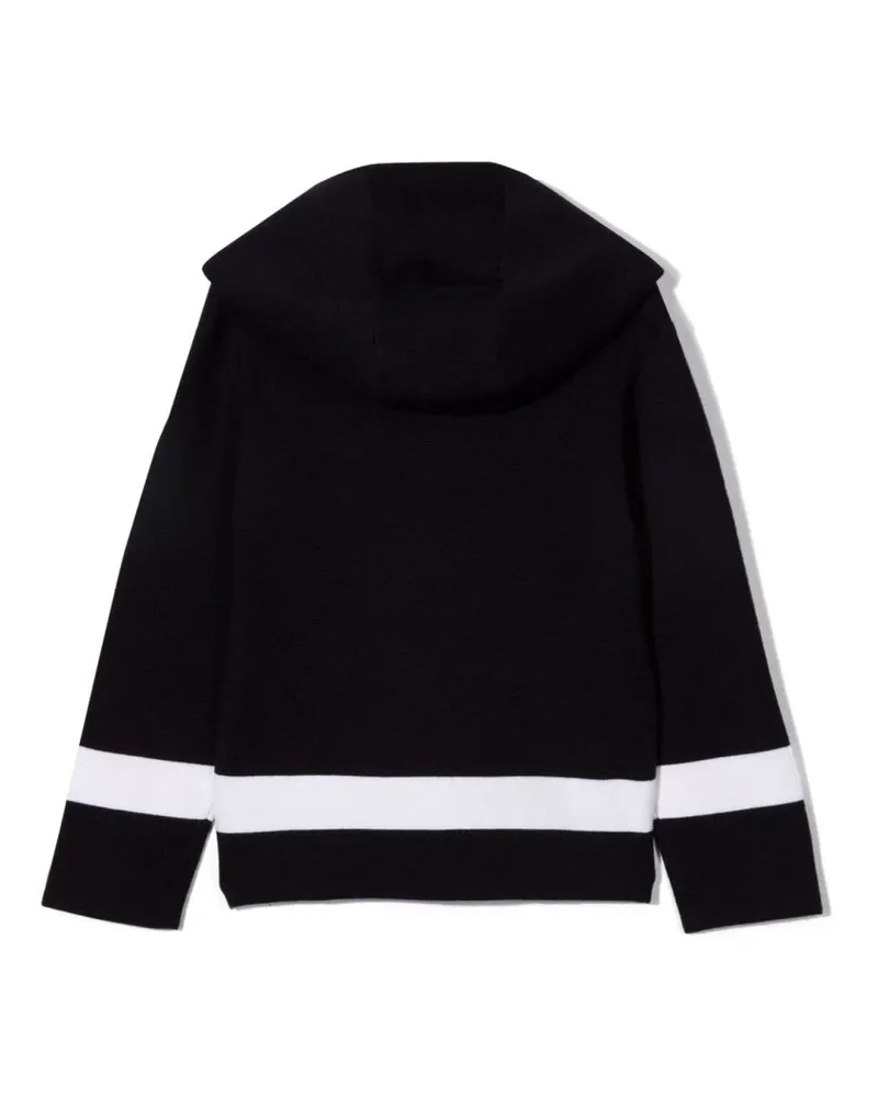 Emporio Armani Knitted Wool Blend Cardigan — Blue Blue