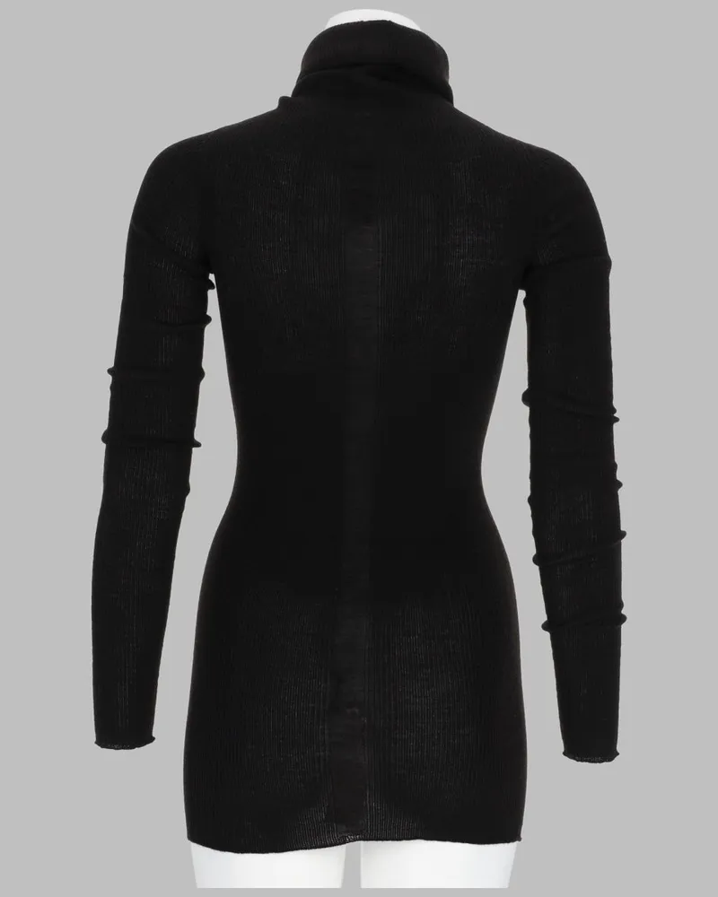 Rick Owens Ribbed Wool Sweater — Black Black