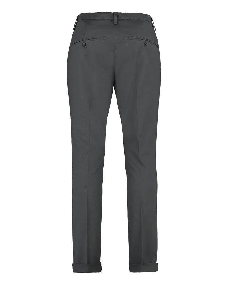 Dondup Men's Gaubert Stretch Cotton Trousers Grey Elastane Gray
