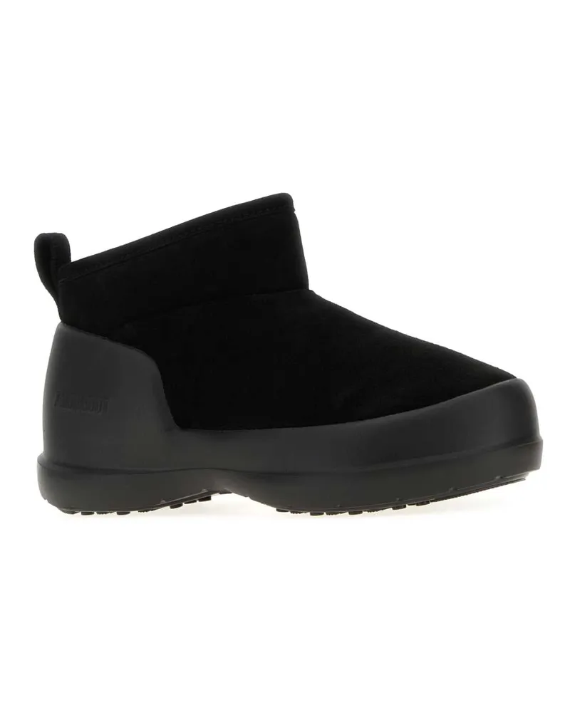 Moon Boot Unisex Black Suede Mezzaluna Ankle Boots Stivali Black