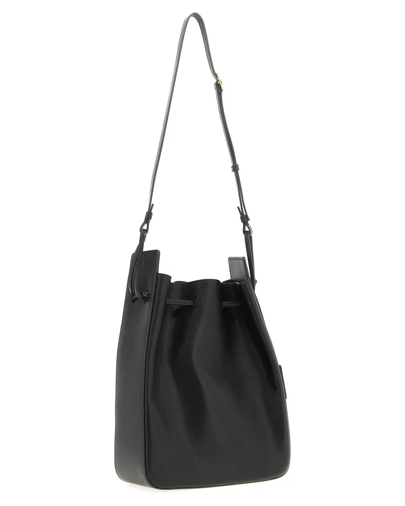 Saint Laurent Women's Bicolor Calfskin Crossbody Bag Black