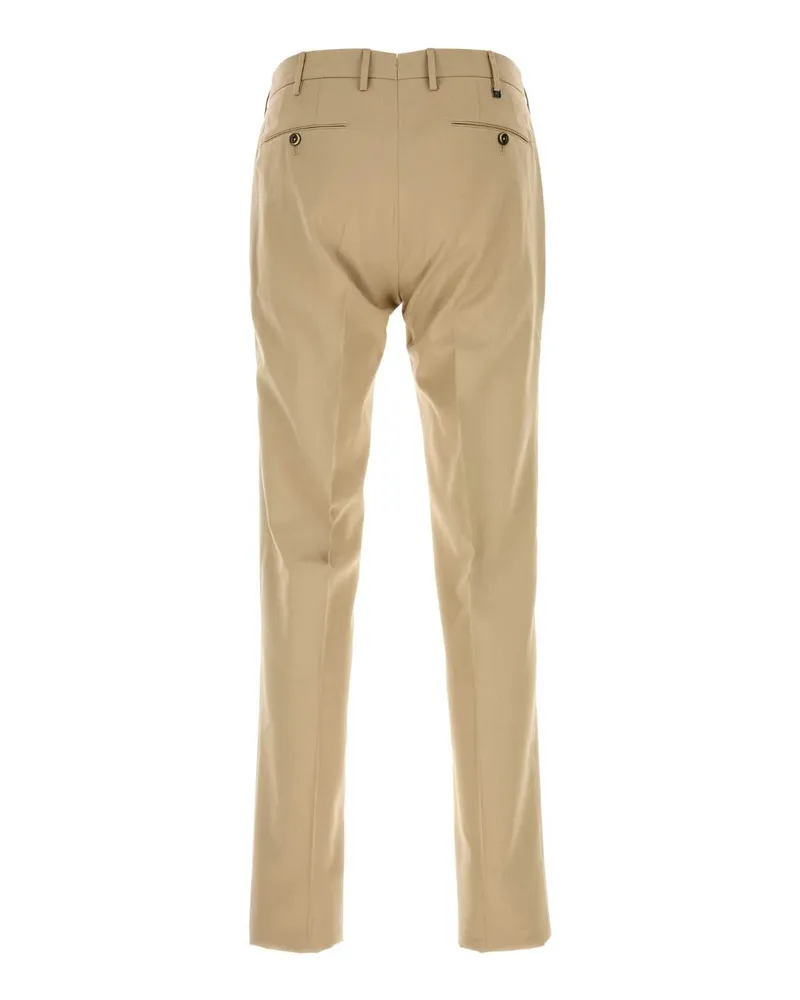 PT TORINO Cotton Blend Trousers — Beige Beige