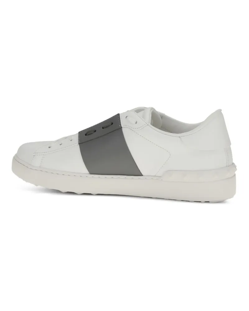 Valentino Garavani Open Calfskin Band Sneaker — White White