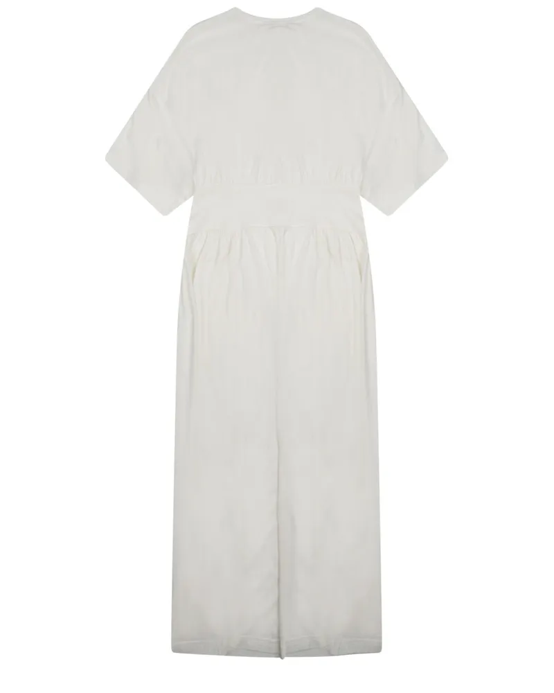 Totême Cotton-Silk Blend Dress — White White