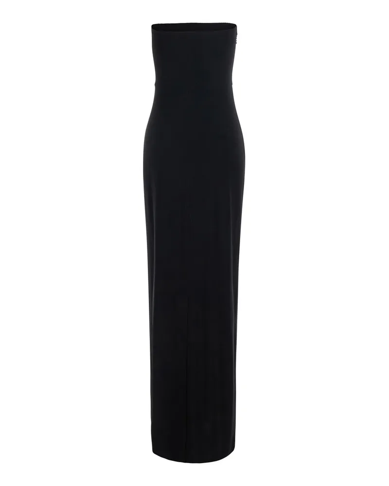 Norma Kamali Women Long Square-Neck Dress Black Polyester Black