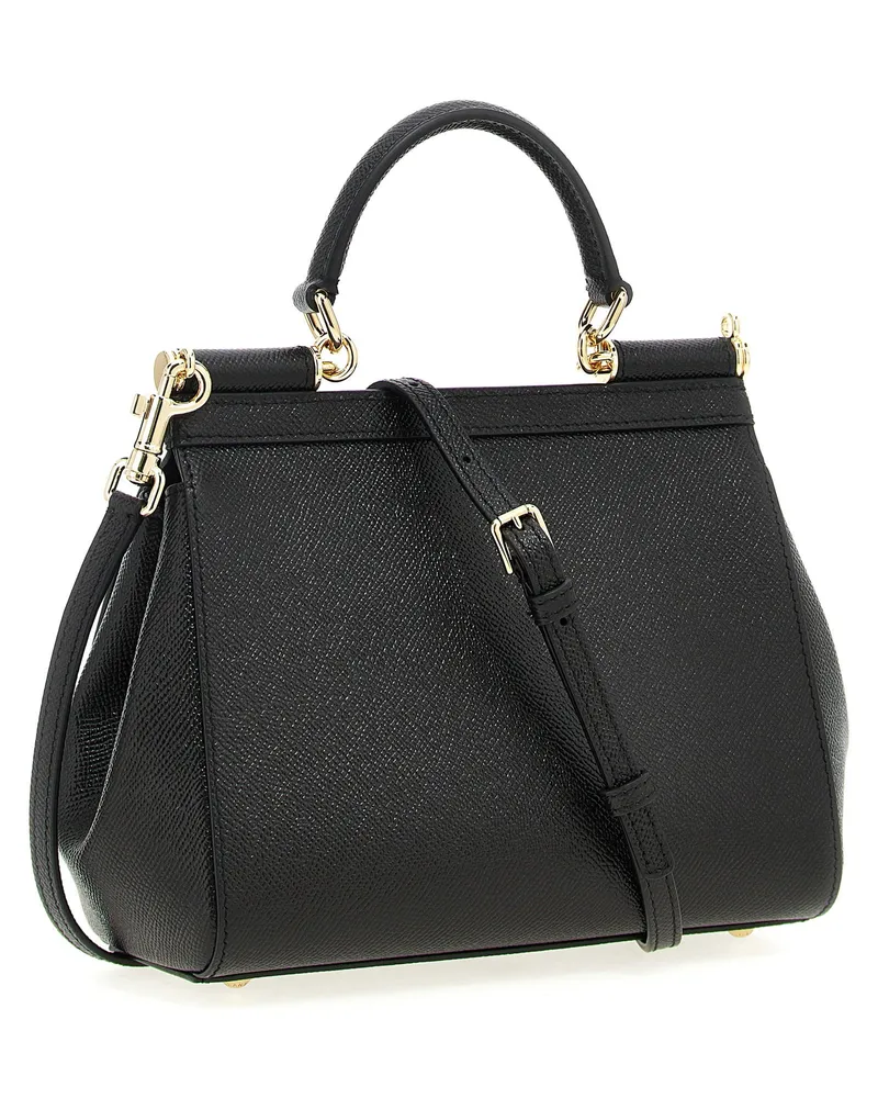 Dolce & Gabbana Sicily Shoulder Bag — Black Black