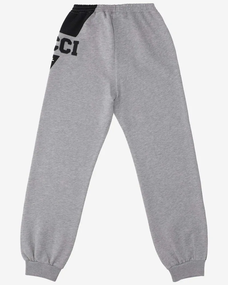 Gucci Boys' Joggers Cotton Grey Trousers Gray
