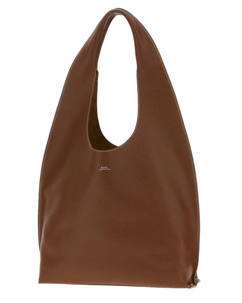 A.P.C. Women's Le Neige Shoulder Bag Brown Leather Brown
