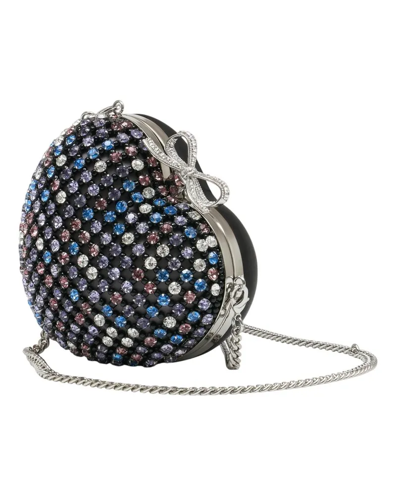 Self-Portrait Women's Heart Clutch - Self Portrait Metal Multicolor Bags Clutches Black