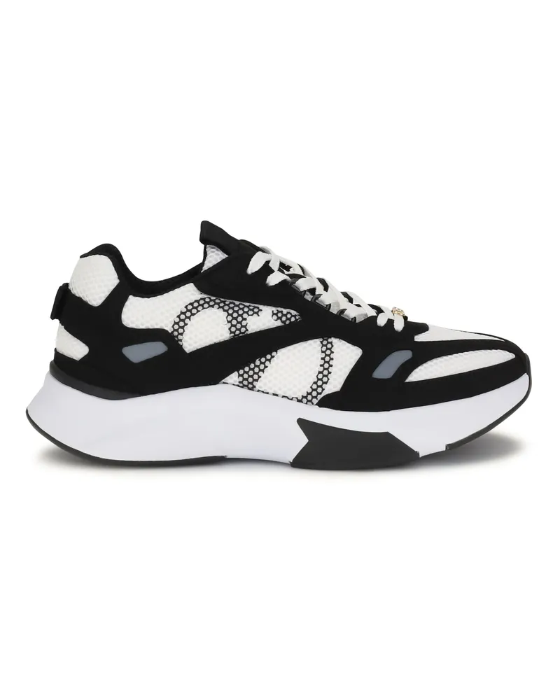 Valentino Garavani Men's Sneakers Demivee Mesh And Suede White-Black-Grey Upper: Fabric Trainers White/black/grey White