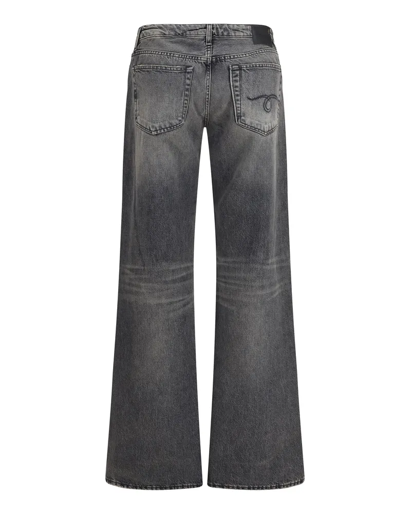 R13 Women's Effie Jeans Leyton Black Cotton Gray