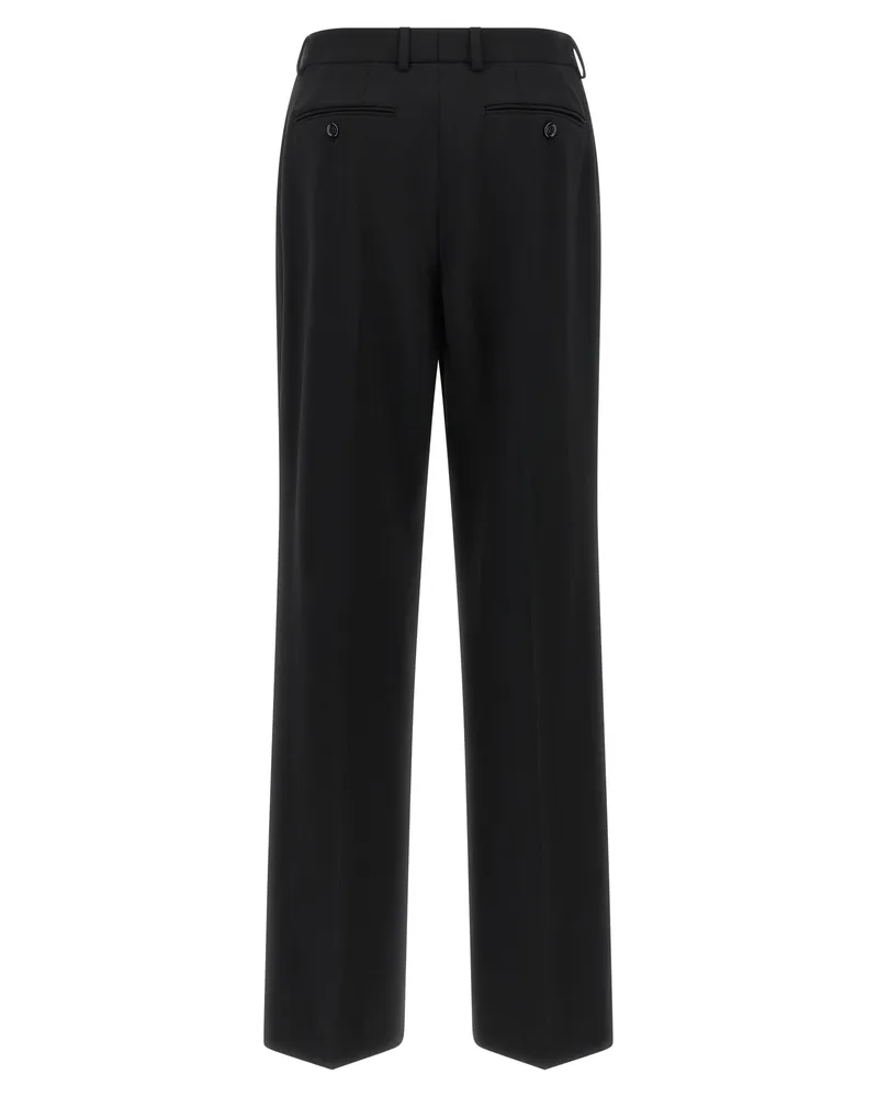 Dolce & Gabbana Women's Black Virgin Wool Casual Pants Black