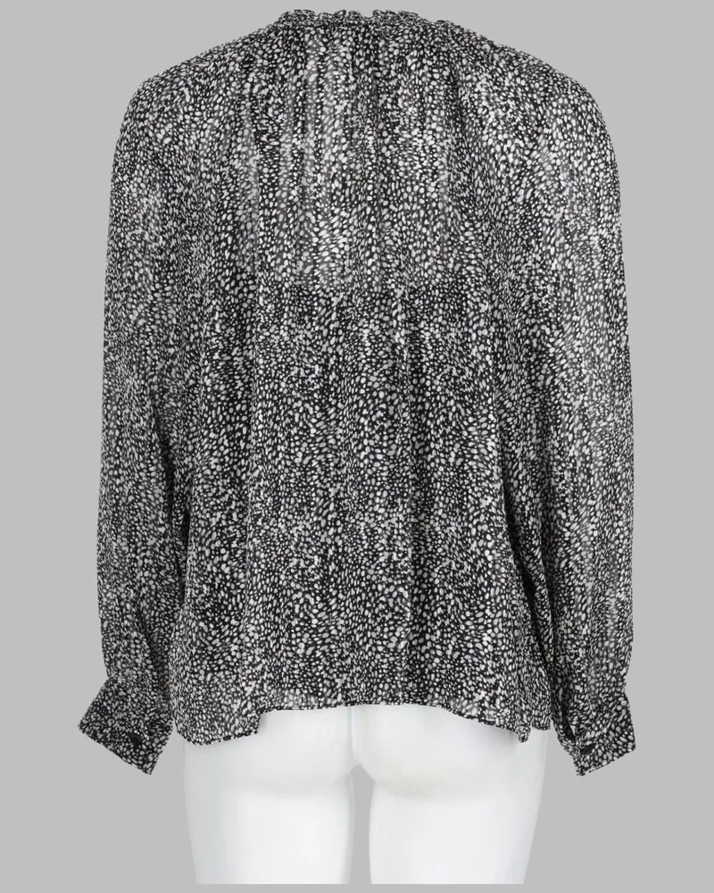 Michael Kors Metallic Print Georgette Blouse — Multicolor Multicolor