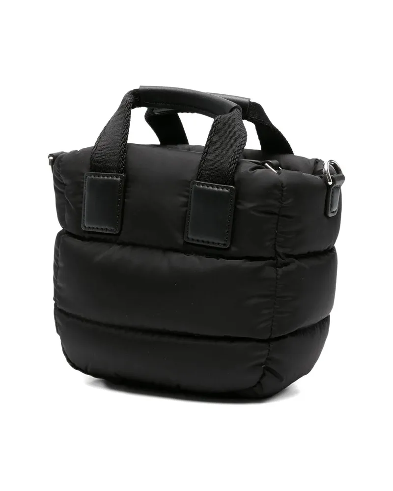 Moncler Quilted Nylon Top Handle Bag — Black Black
