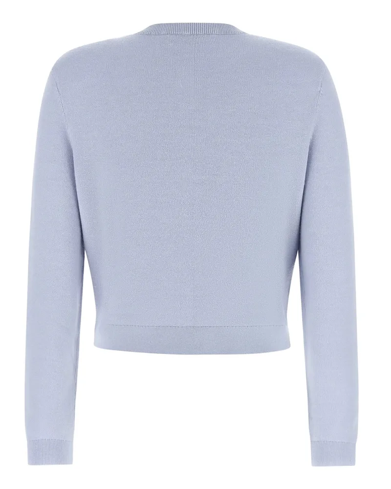 Self-Portrait Women's Cardigan Preppy Lace Blue Main: Polyester Cardigans Sweater Blue