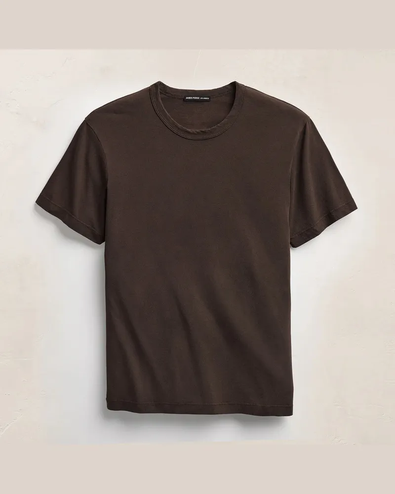 James Perse Crewneck Short-Sleeve T-Shirt — Brown Brown