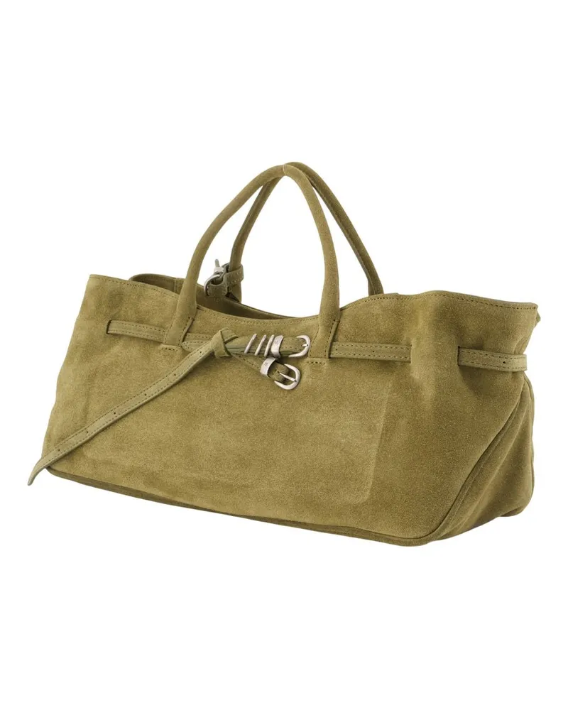 Marge Sherwood Women's Grandma Used Bag - Margesherwood Leather Khaki Cowhide Handbags-Purses Khaki