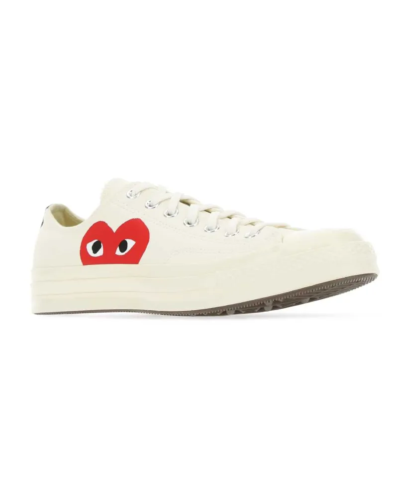 Comme des Garçons Unisex Ivory Canvas Comme Des Garã§ons X Converse Sneakers White White