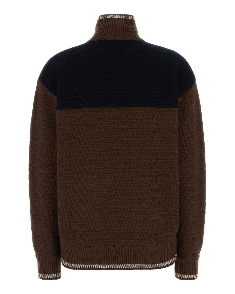 Miu Miu Women's Brown Cashmere Cardigan Cacaoblu Exterior: Maglieria Brown