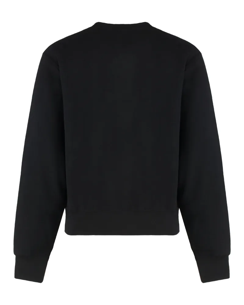 Saint Laurent Men's Sweatshirt Cassandre Cotton Black Sweatshirts Sweater Black